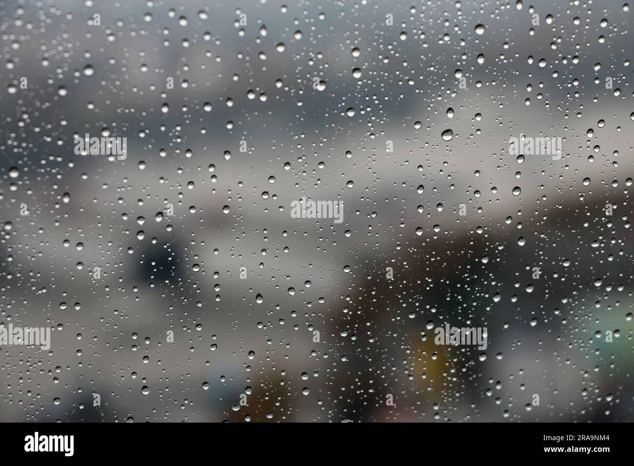 Raindrops On Window Stock Photo