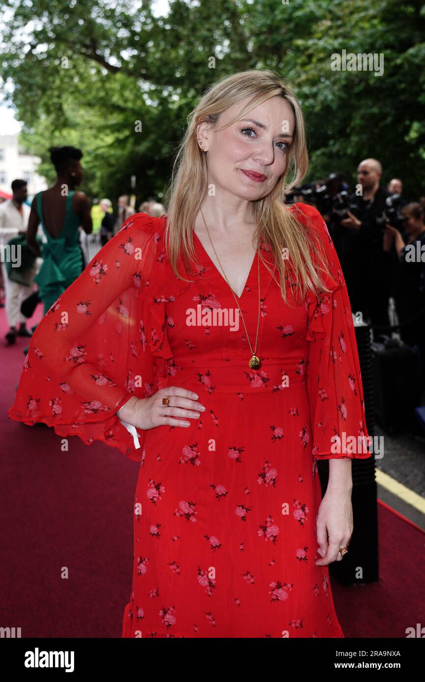 Christine Bottomley arriving for the South Bank Sky Arts Awards at The Savoy in London. Picture date: Sunday July 2, 2023. Stock Photo