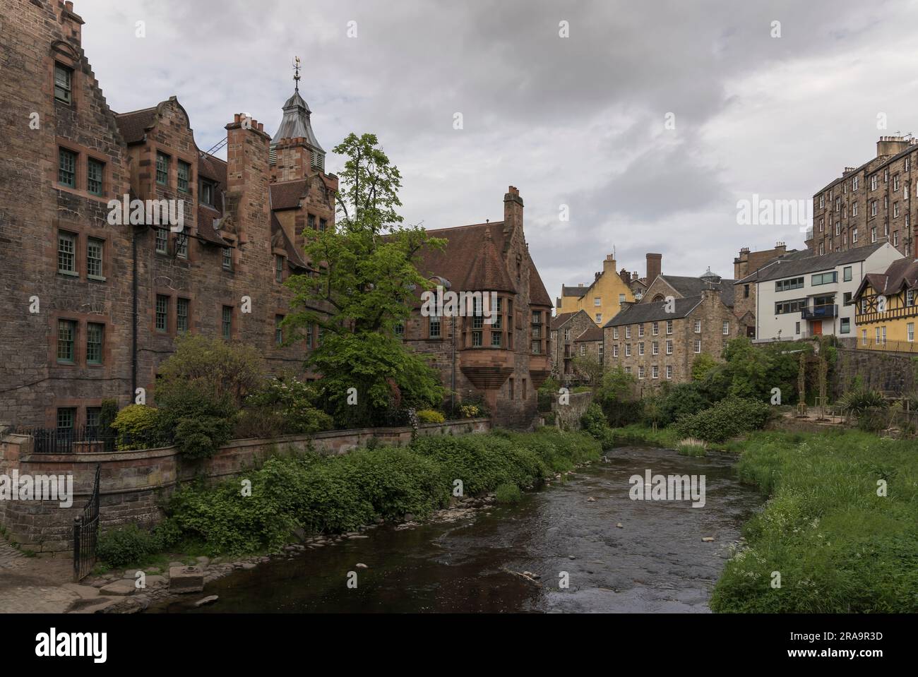 Historic buildings of Dean Village in Edinburgh. Stock Photo