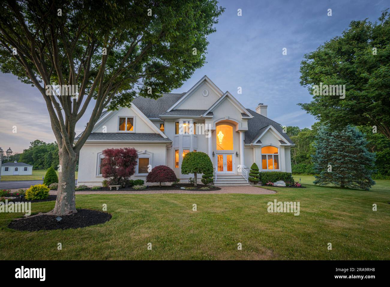 American Rural suburban single family home, Pennsylvania USA Stock Photo