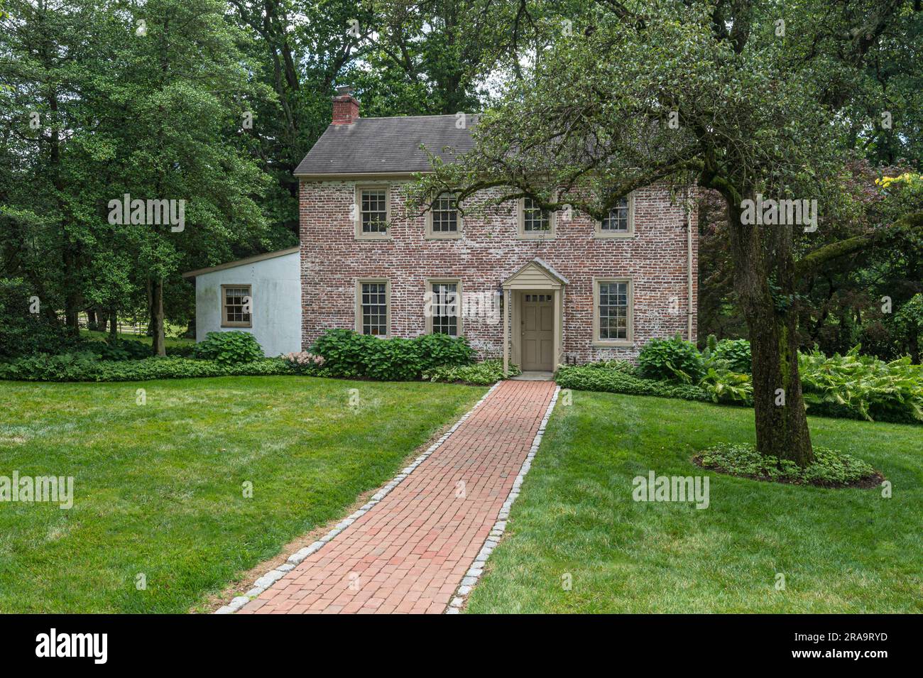 Old American Colonial House, Philadelphia, Pennsylvania, USA Stock