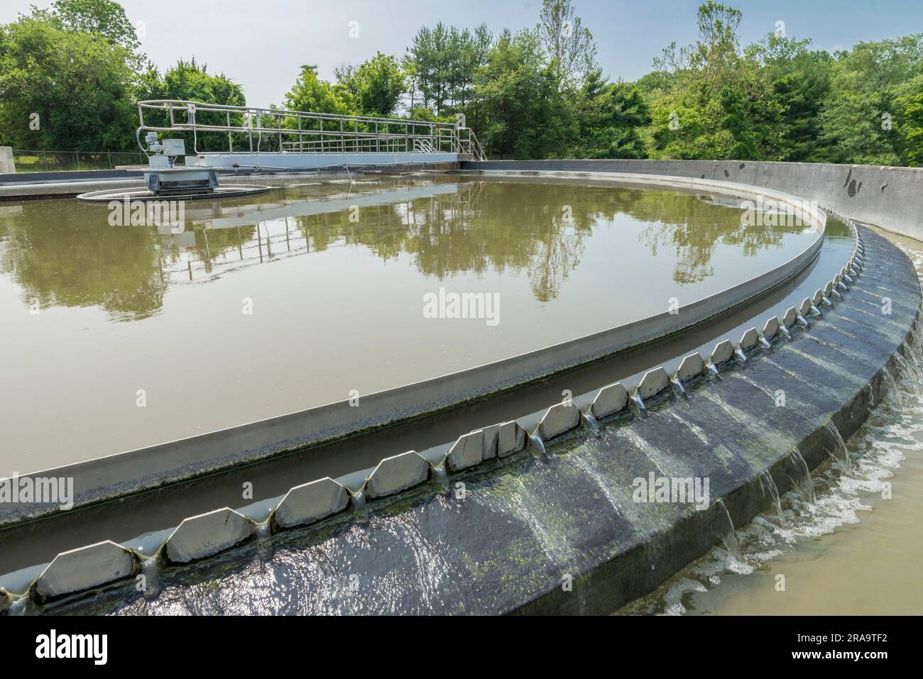 Waste water treatment facility, Pennsylvania, USA Stock Photo