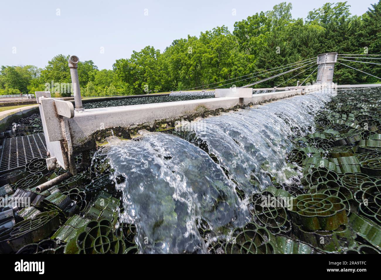 Waste water treatment facility, Pennsylvania, USA Stock Photo