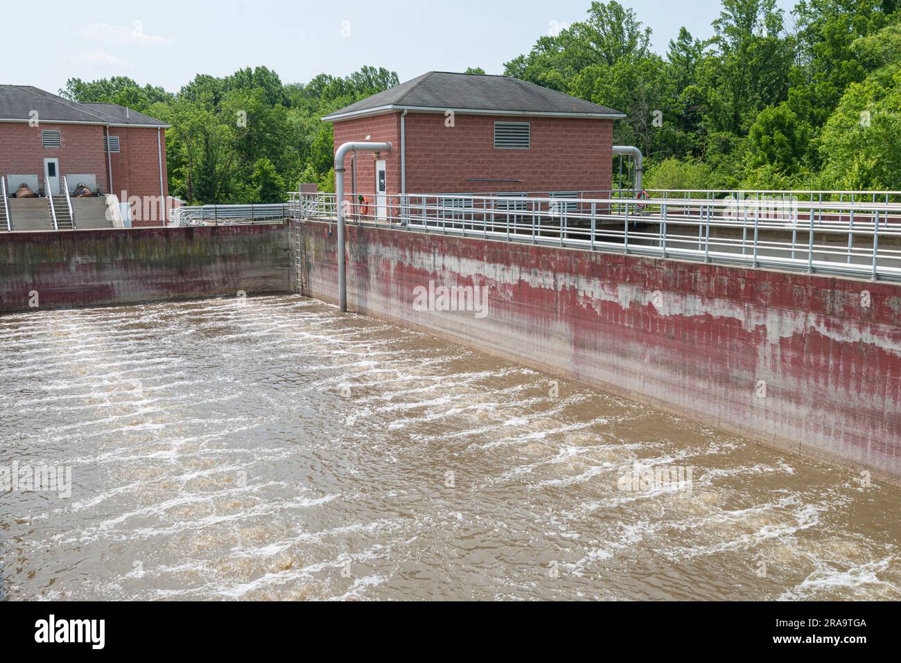 Waste water treatment facility, Pennsylvania, USA Stock Photo Alamy