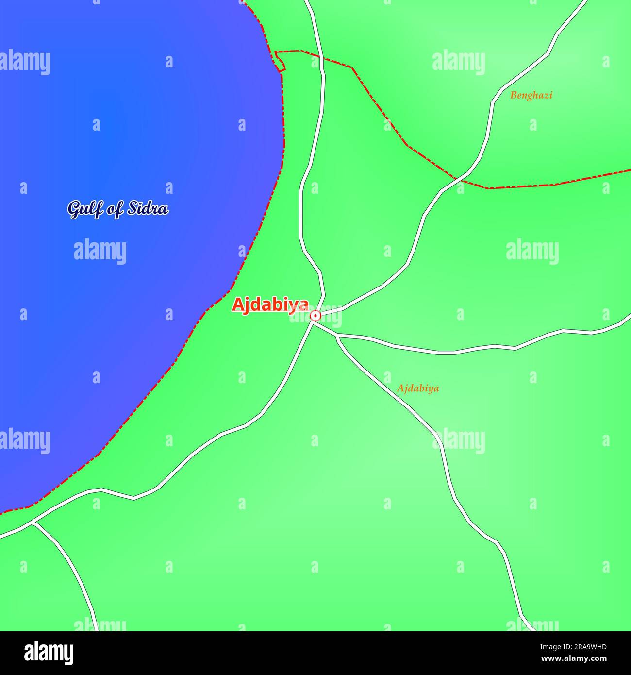 Map of Ajdabiya City in Libya Stock Photo Alamy