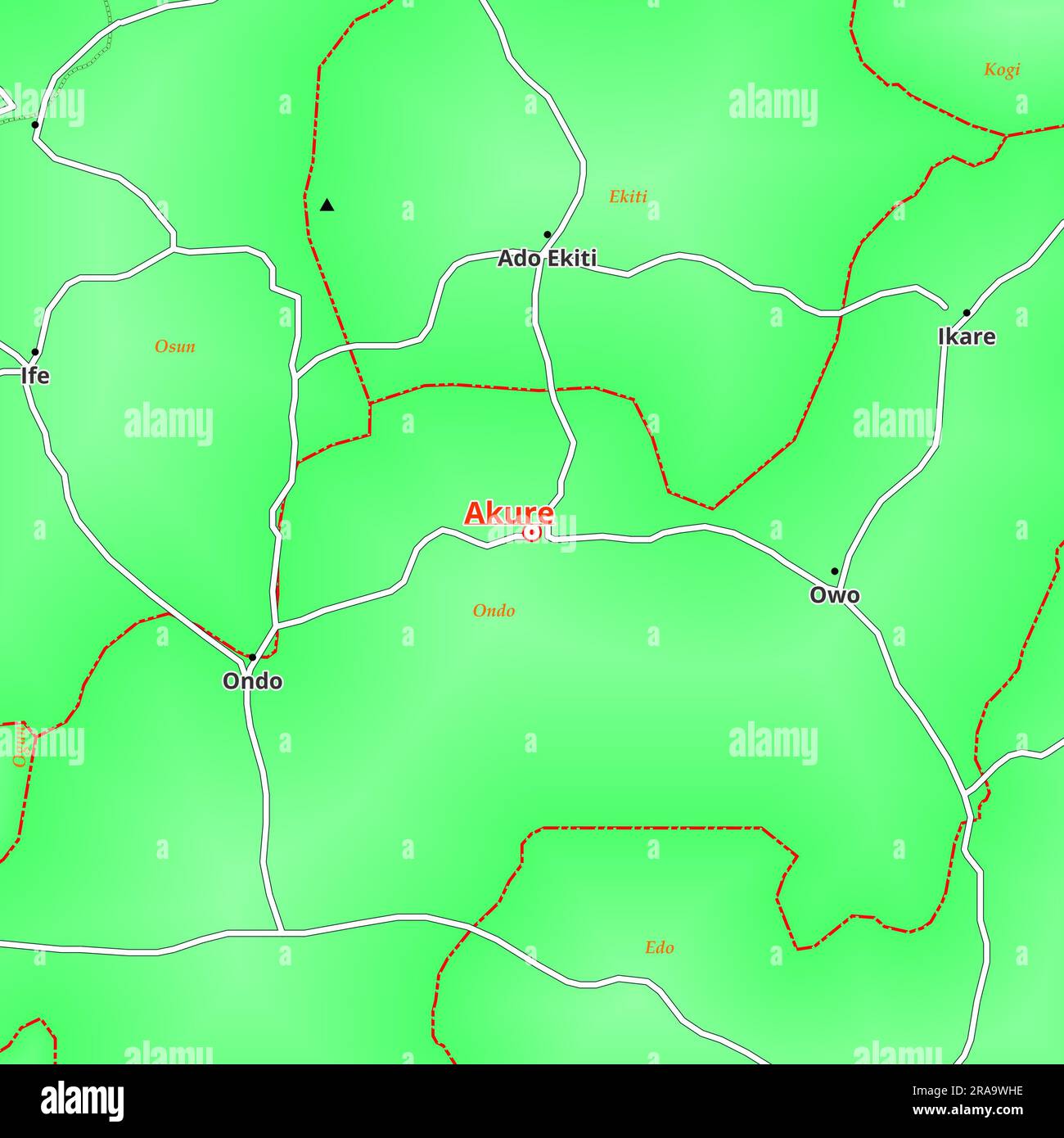 Map of Akure City in Nigeria Stock Photo Alamy