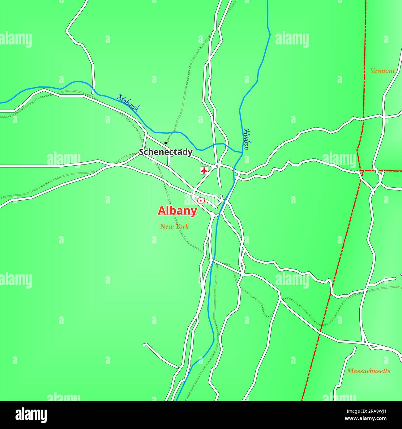 Map Of Albany City In United States Of America Stock Photo Alamy Map Of Albany City In United States Of America 2RA9WJ1