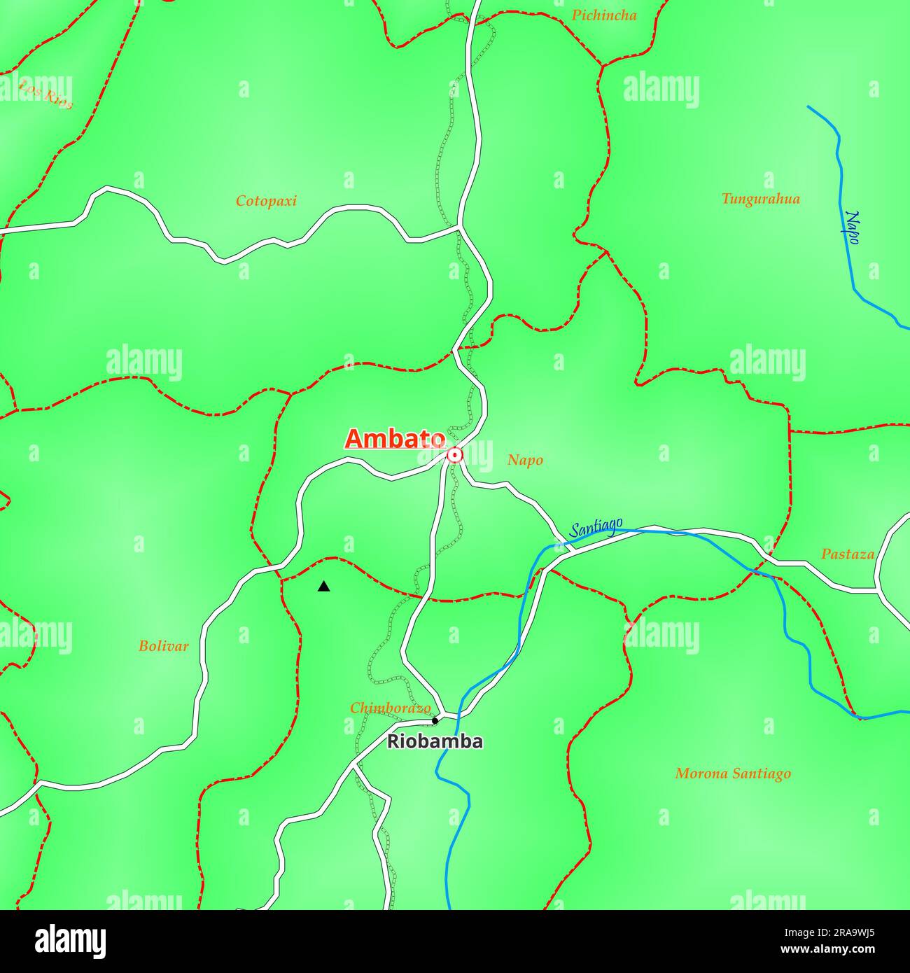 Map of Ambato City in Ecuador Stock Photo Alamy