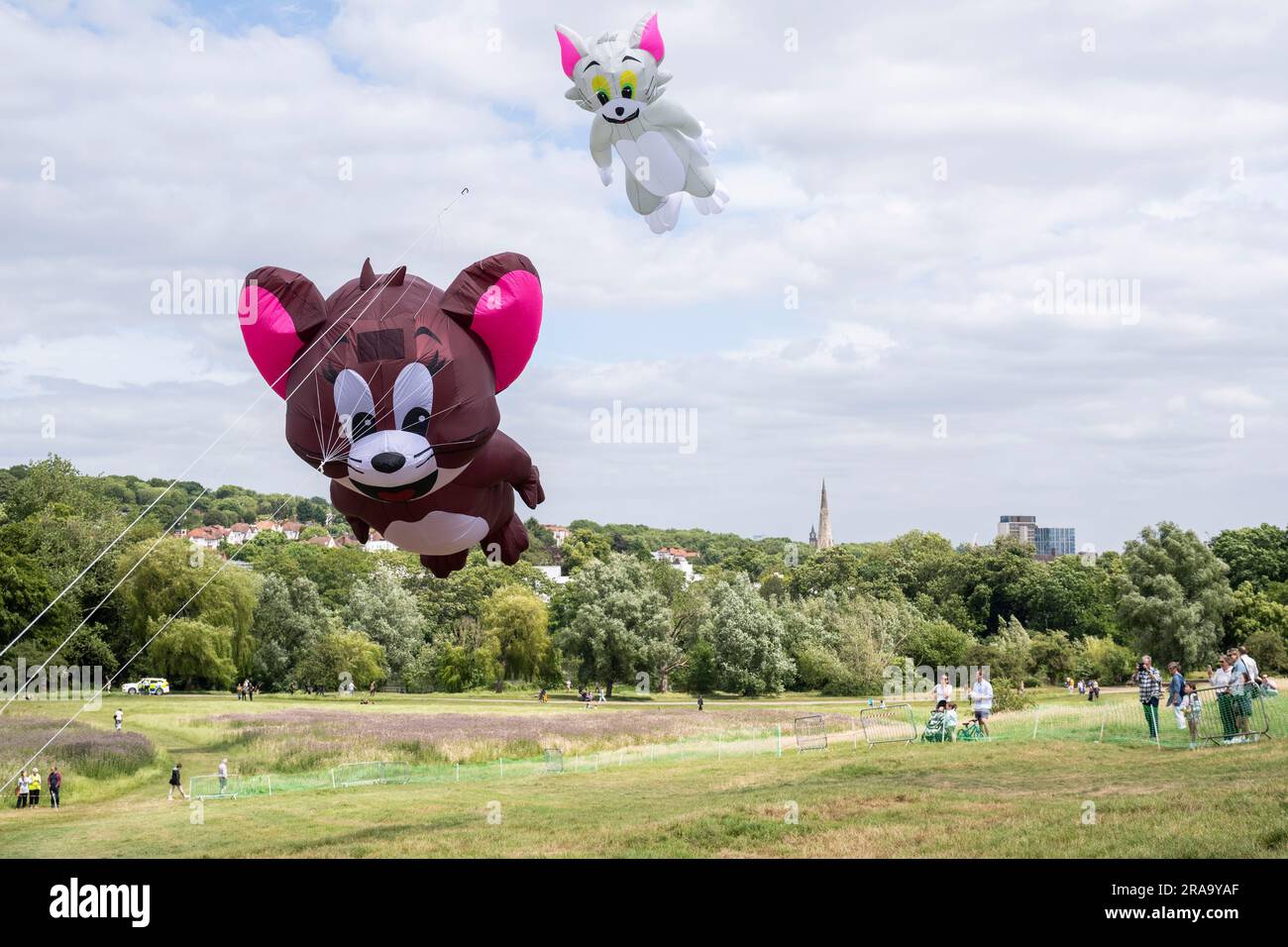 London, UK. 2 July 2023. The public watch Tom and Jerry creations