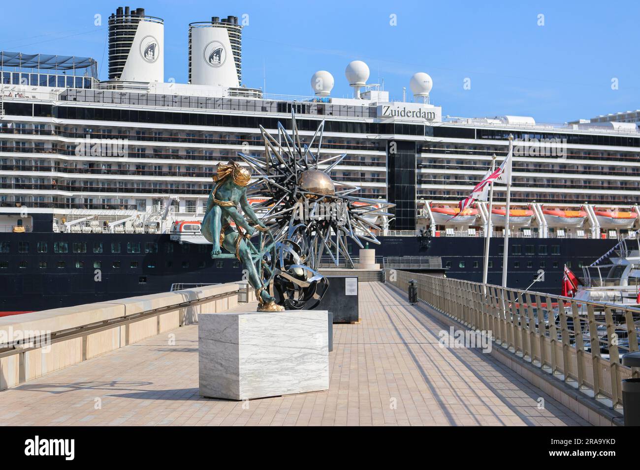 The cruise ship Zuiderdam in Port Hercule, Monaco Monte Carlo, Holland