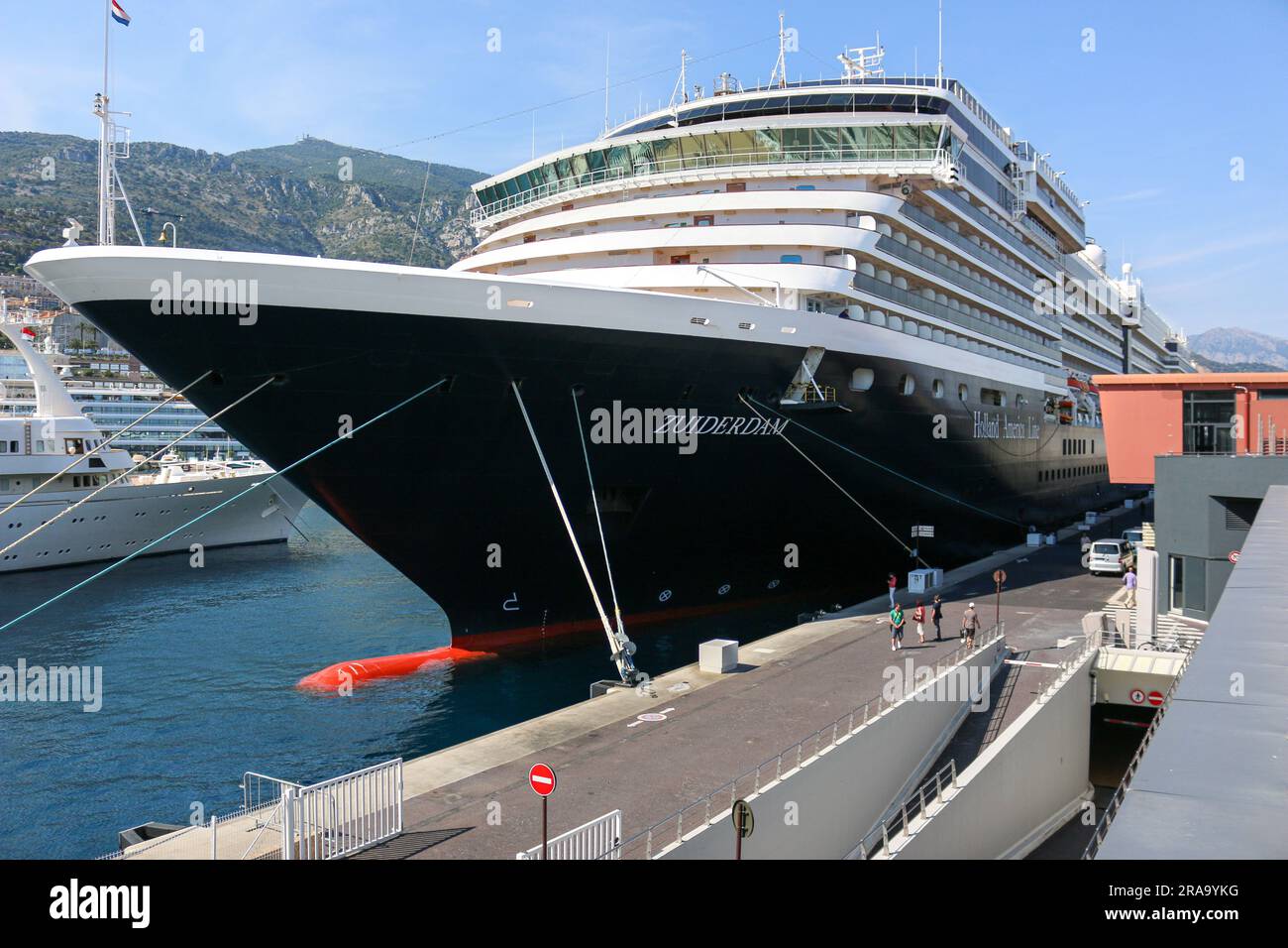 The cruise ship Zuiderdam in Port Hercule, Monaco Monte Carlo, Holland