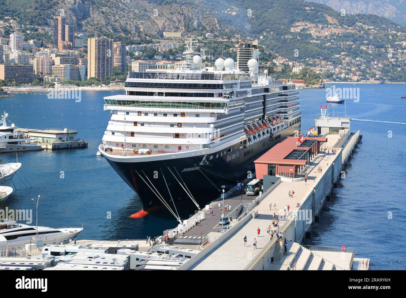 The cruise ship Zuiderdam in Port Hercule, Monaco Monte Carlo, Holland