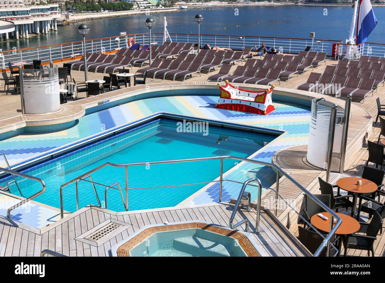 The cruise ship Zuiderdam in Port Hercule, Monaco Monte Carlo, Holland