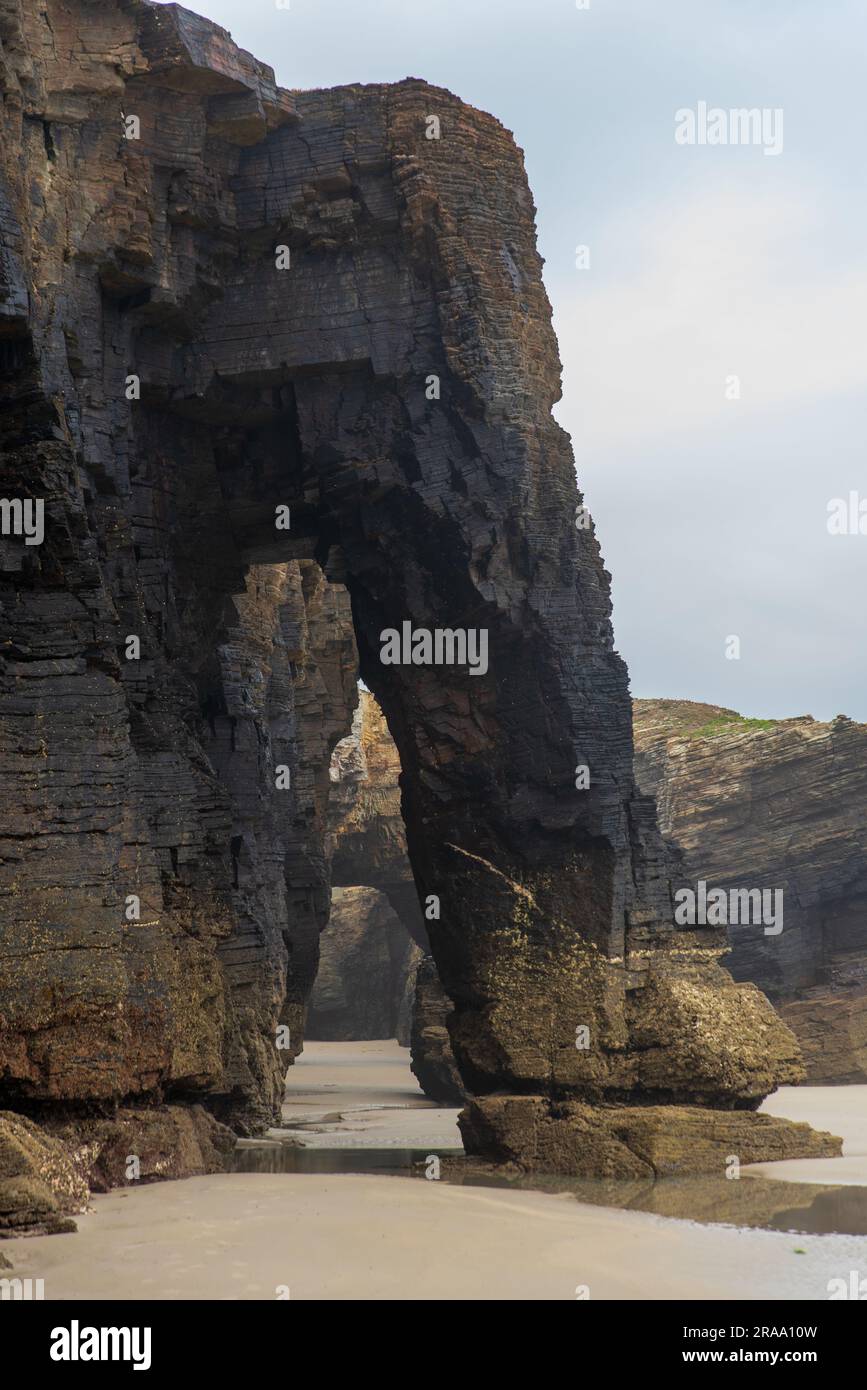 Aerial view of As Catedrais beach in north Spain Stock Photo - Alamy