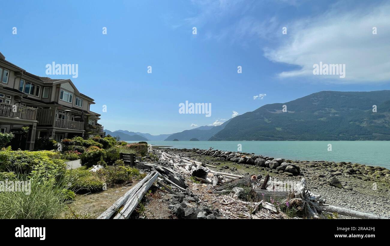 Oliver's Landing Beach, Furry Creek, British Columbia, Canada Stock