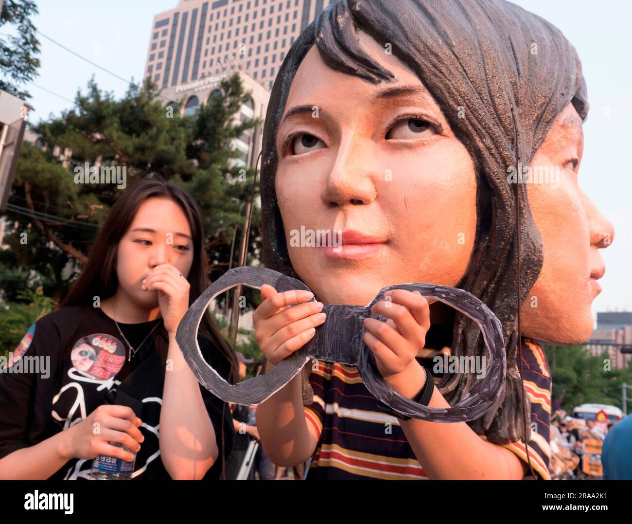 Anti-Japan and anti-Yoon Suk Yeol protest, June 24, 2023 : A protester