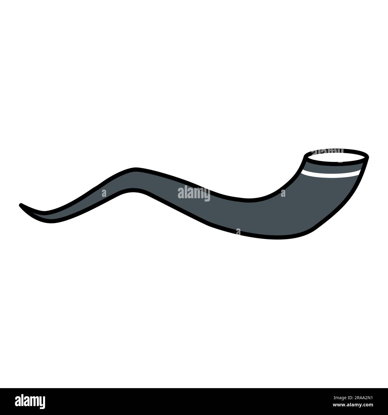 Shofar horn icon, graphic religion design symbol, ritual web sign