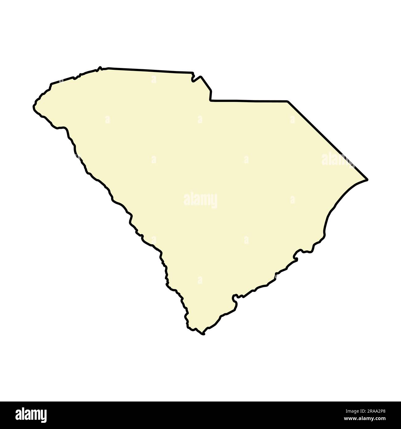 South carolina map shape, united states of america. Flat concept icon ...