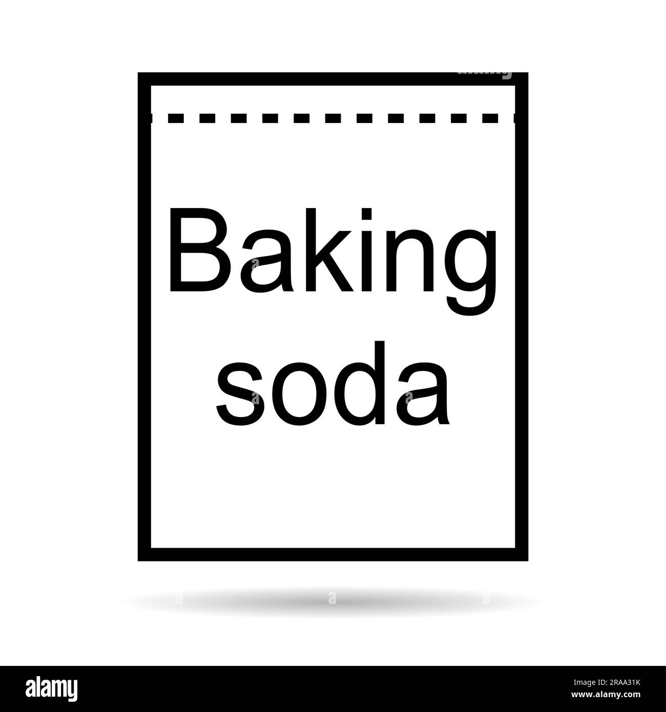 Baking soda ingredient icon shadow, cook food design symbol, bakery product vector illustration