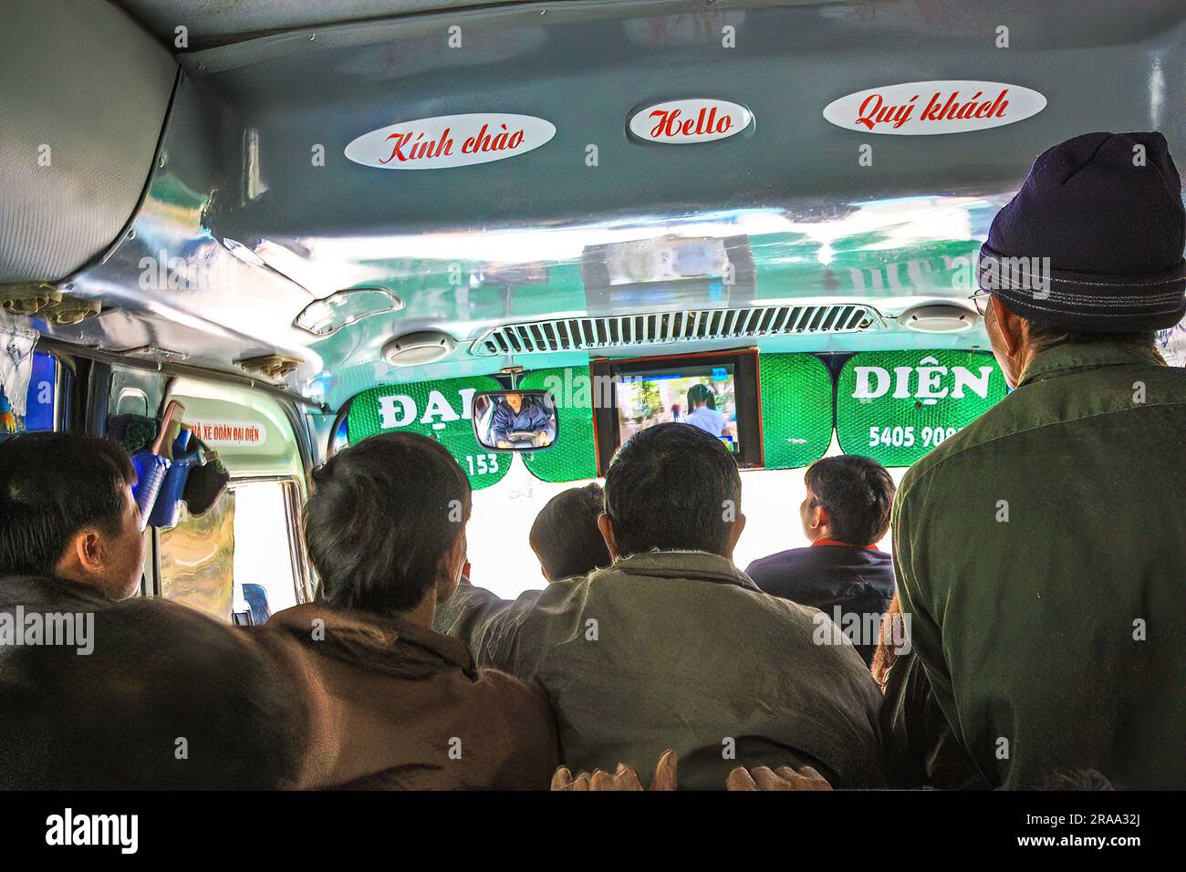 Laos bus routine Stock Photo - Alamy