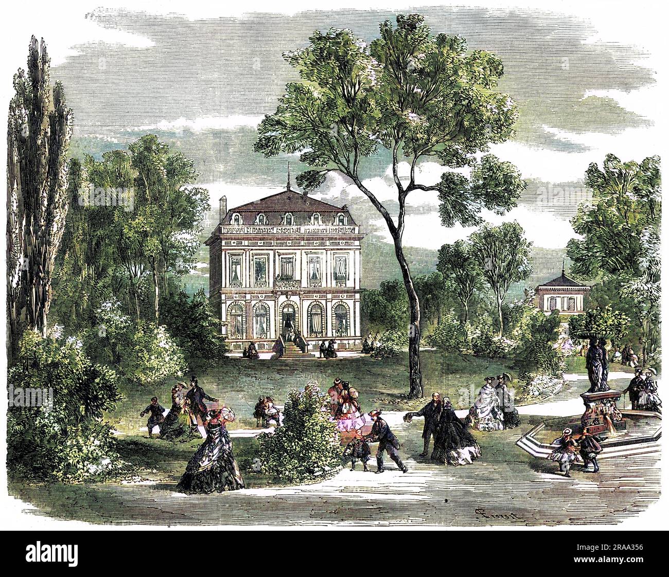 ROSSINI's villa at Passy     Date: 1859 Stock Photo