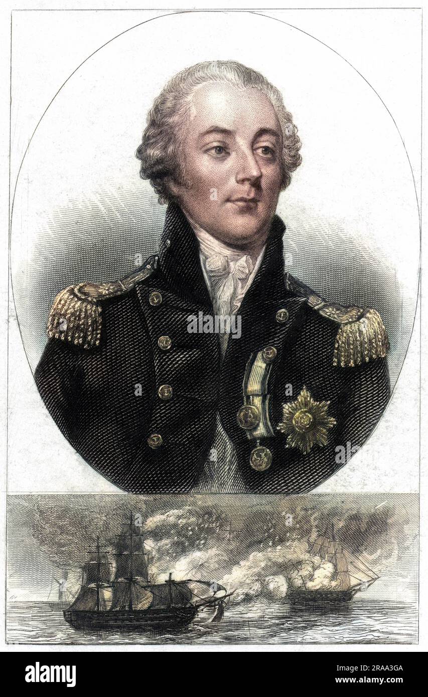 JAMES baron SAUMAREZ British naval commander .     Date: 1757 - 1836 Stock Photo