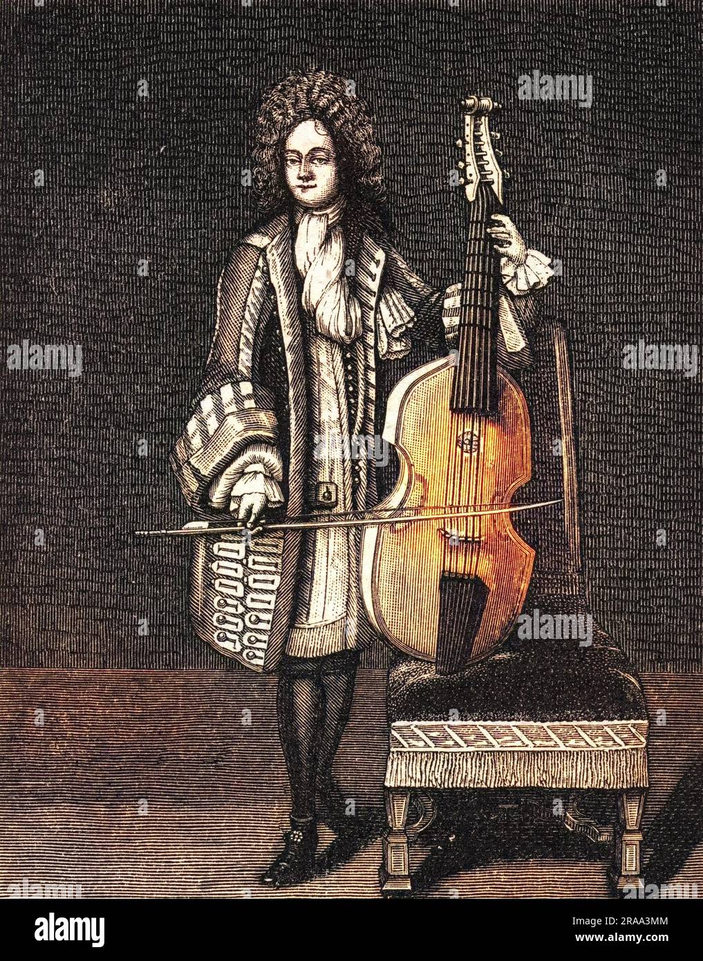 JOHANN SCHENCK German-Dutch musician whose compositions inspired Bach's cello pieces. [Do not confuse with 18th century Austrian, same name]     Date: 1660 - 1712 Stock Photo