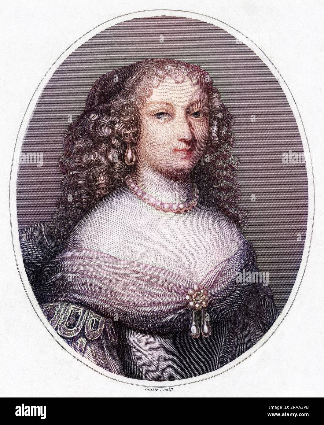MARIE DE HAUTEFORT, duchesse de SCHOMBERG Influential French court lady, confidante of cardinal Richelieu.     Date: ? - 1691 Stock Photo