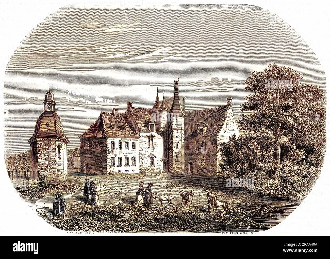 The home of Madame de Sevigne at Les Rochers, near Vitre.     Date: 17th century Stock Photo