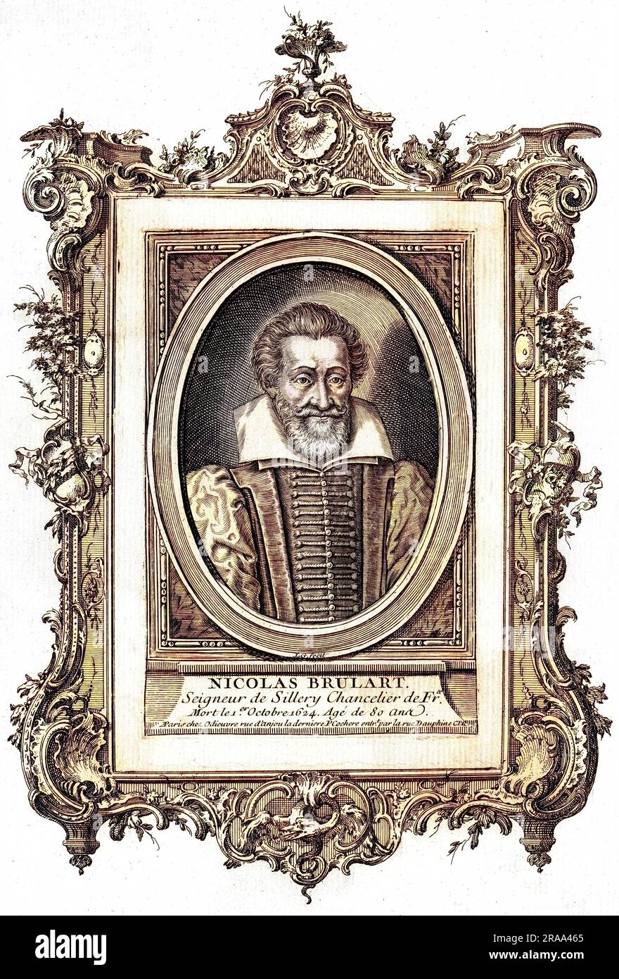 NICOLAS BRULART, marquis de SILLERY French statesman, chancelier de France.     Date: 1544 - 1624 Stock Photo