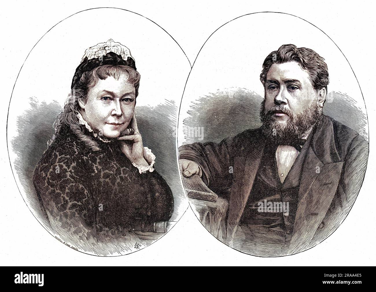 CHARLES HADDON SPURGEON popular preacher and his wife Date: 1834 - 1892 ...