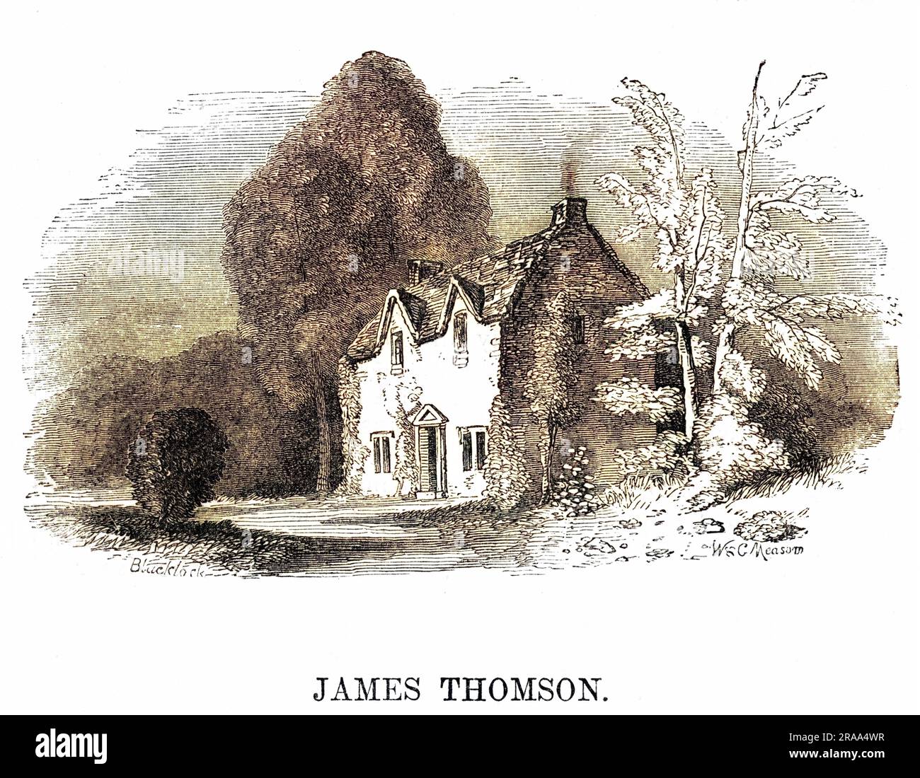 The cottage of the poet James Thomson in Kew Lane, west London     Date: 18TH CENTURY Stock Photo