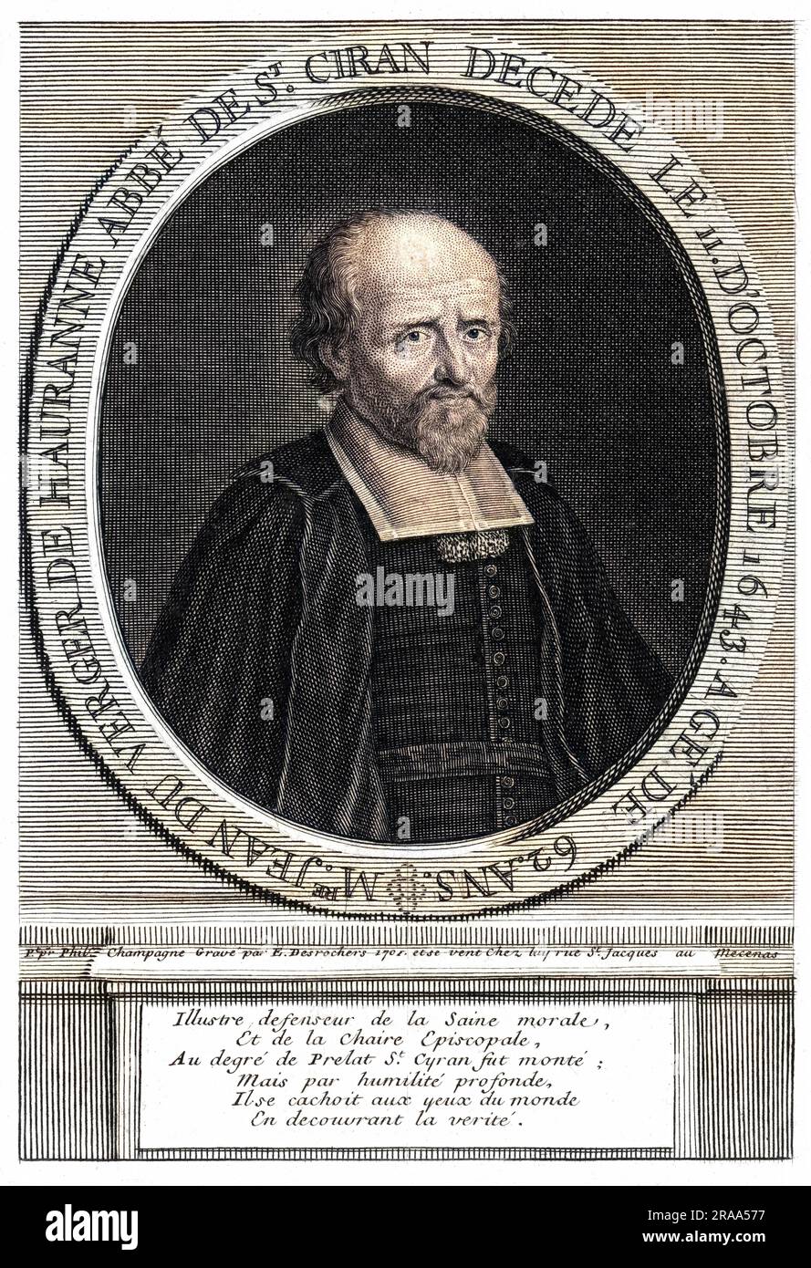 JEAN DU VERGIER de Hauranne French jansenist churchman     Date: 1581 - 1643 Stock Photo