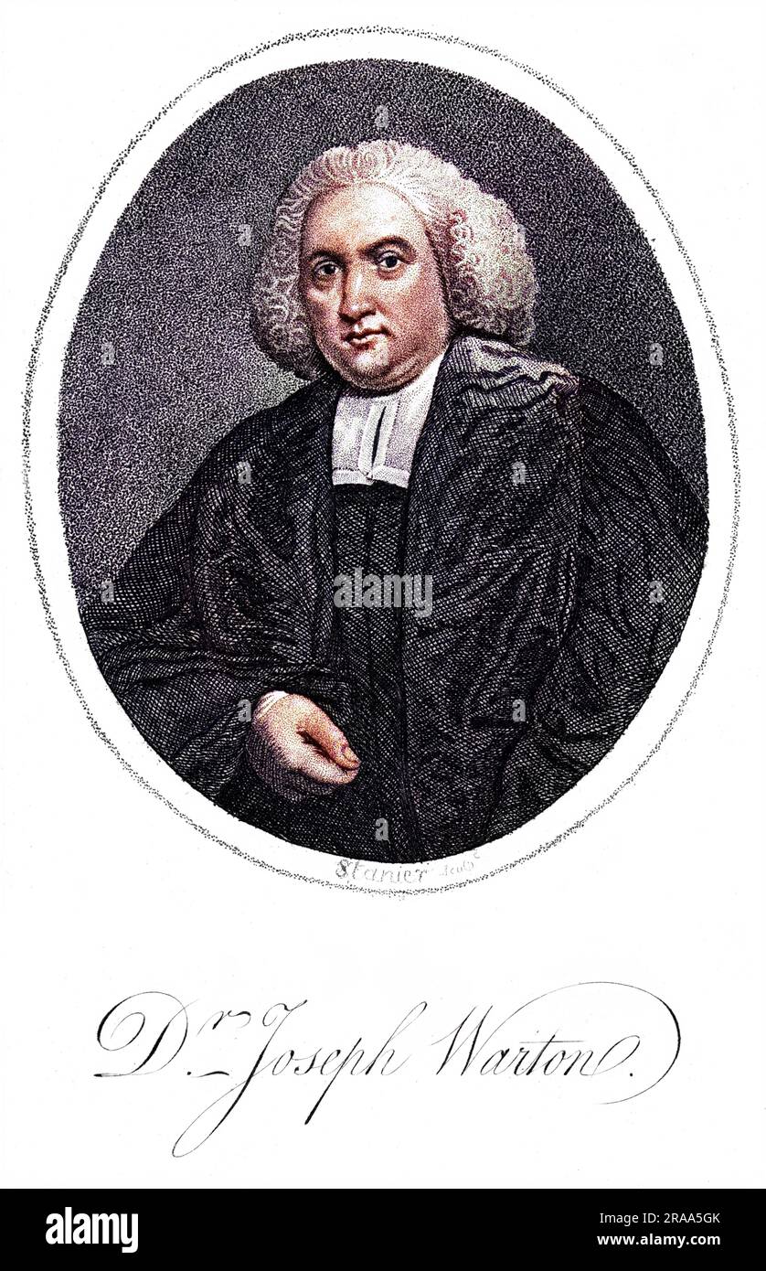 JOSEPH WARTON churchman, master of Winchester College, writer and critic.     Date: 1722 - 1800 Stock Photo