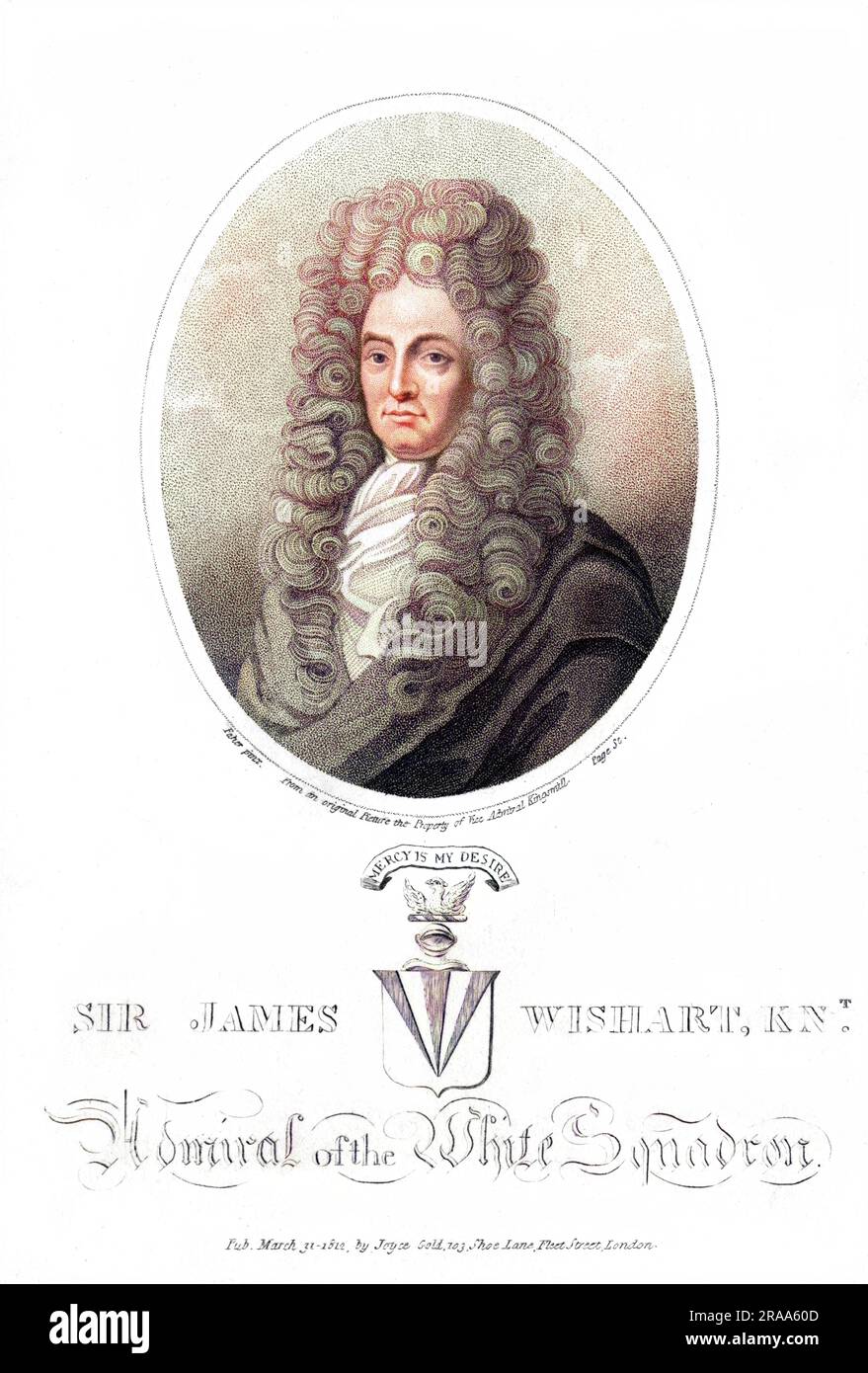 SIR JAMES WISHART naval commander, Admiral of the White Squadron     Date: ? - 1723 Stock Photo