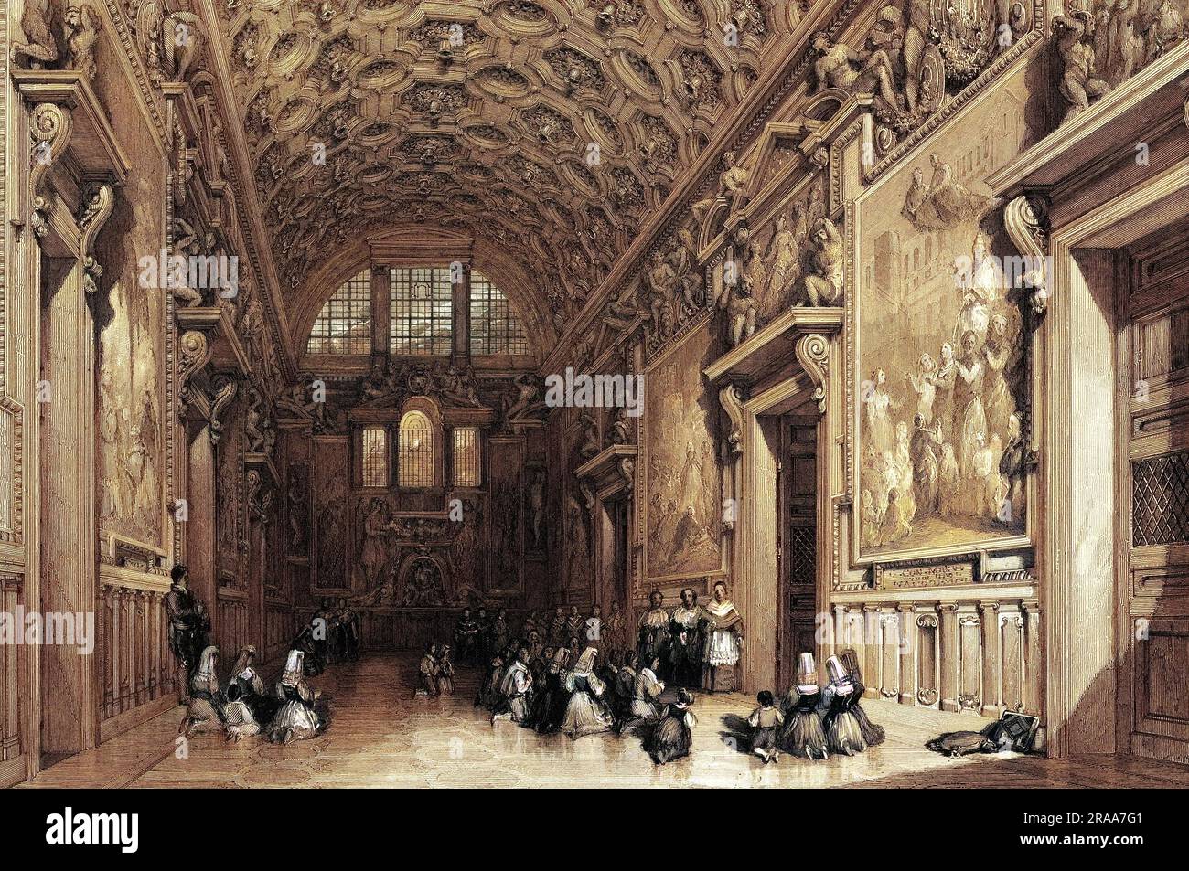 La Scala Regia. Date: circa 1840 Stock Photo - Alamy