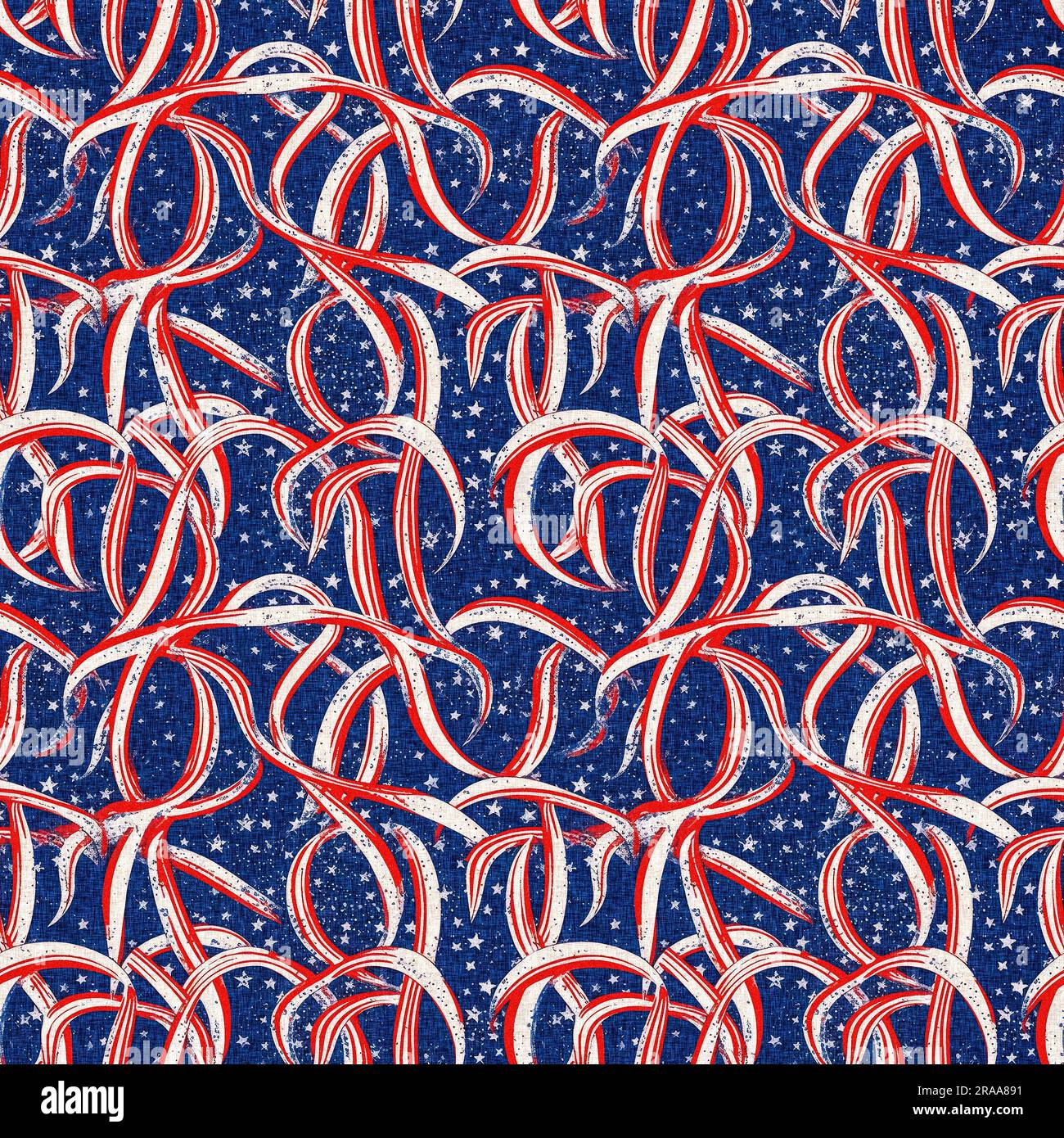 Seamless 4th of July independence day pattern in traditional red, white and blue colors. Modern usa stylish print for holiday decor, summer liberty Stock Photo