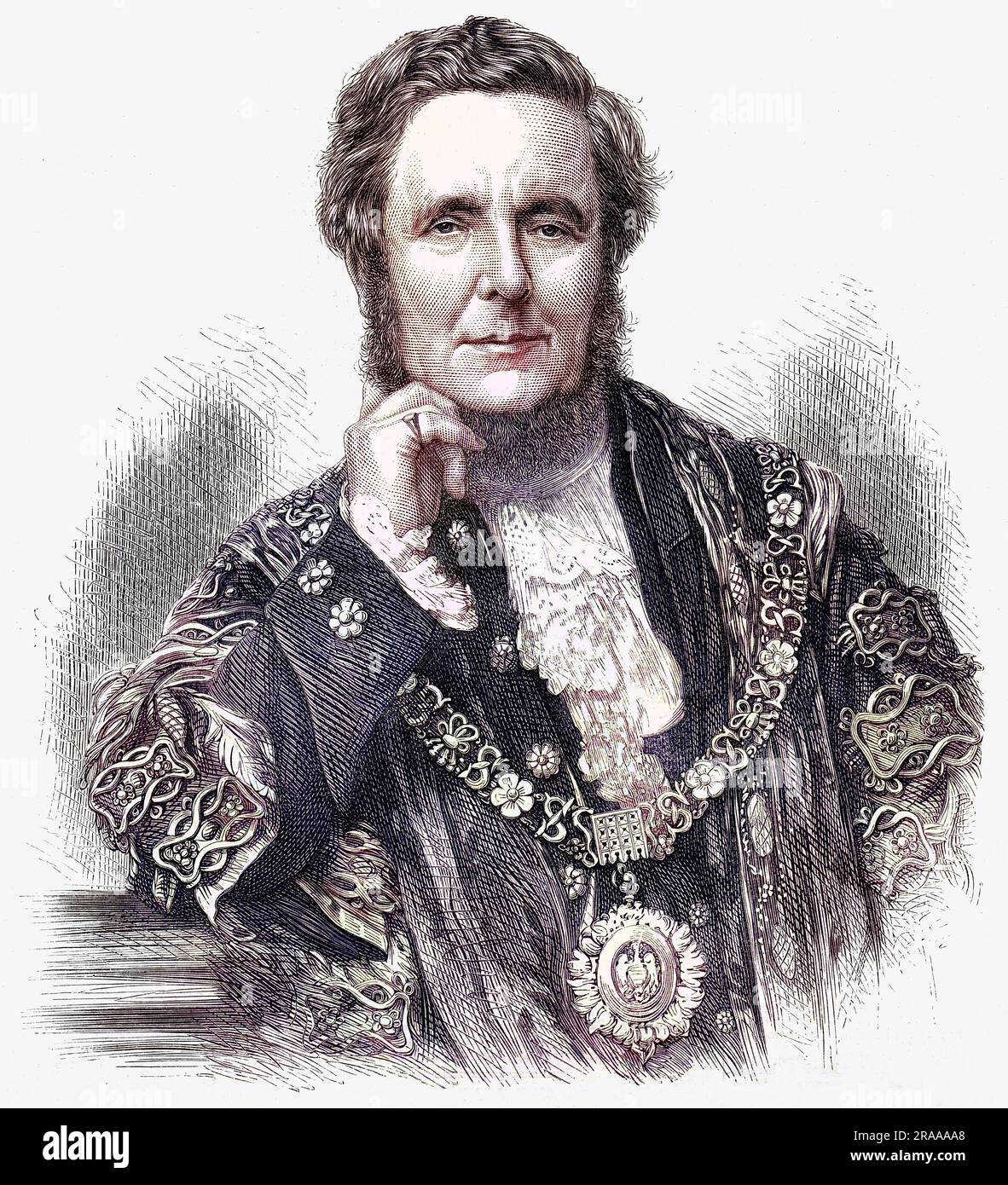 Right Hon. Sir Sydney Waterlow, the Lord Mayor of London.     Date: 1872 Stock Photo