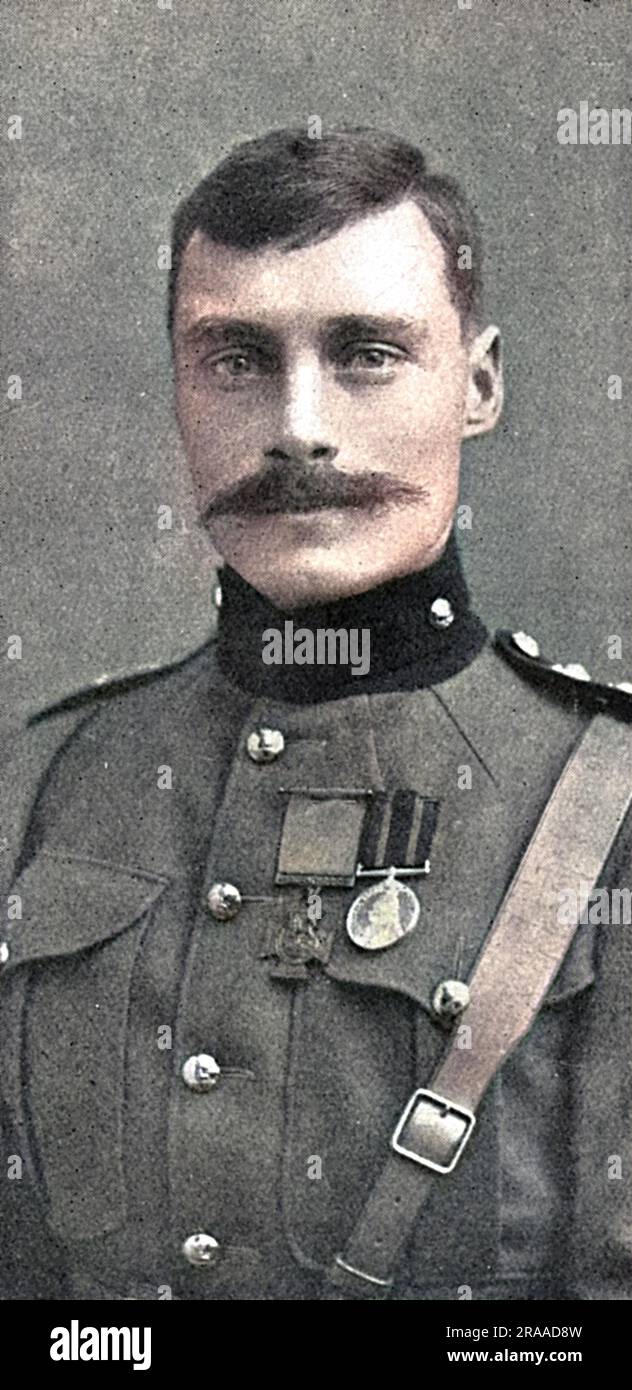Lieutenant Colonel Arthur Martin-Leake, VC and Bar, VD, FRCS (4 April 1874 – 22 June 1953), English double recipient of the Victoria Cross. He was first awarded the VC in 1902 during the Second Boer War. While serving as a surgeon-captain in the South African Constabulary, he treated wounded soldiers under fire during an action at Vlakfontein. He was shot three times and refused water until his comrades had been offered some. He won his second V.C. at the age of 40 in November 1914 while serving with Royal Army Medical Corps near Zonnebeke, Belgium. He rescued a number of wounded soldiers stra Stock Photo