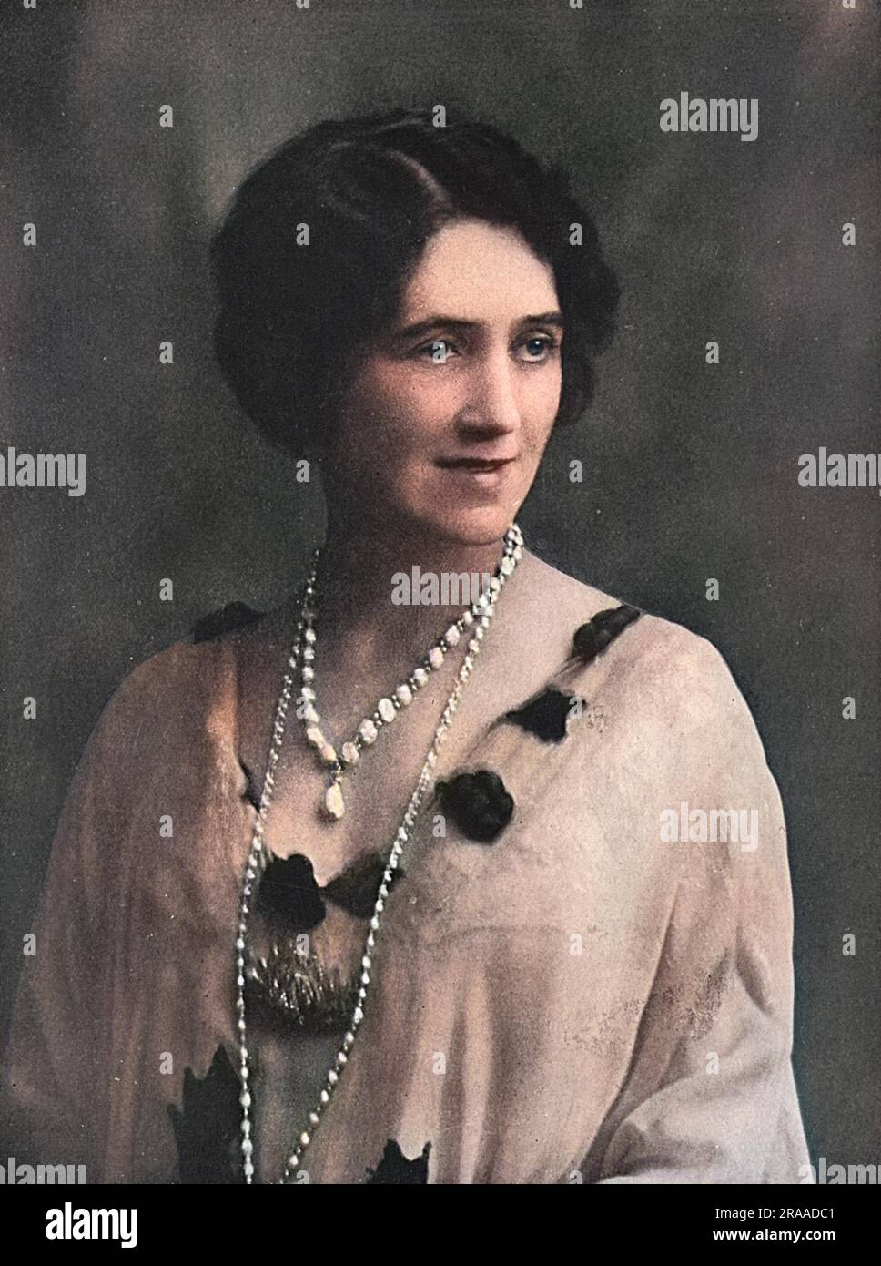 Pamela Bulwer-Lytton (née Chichele-Plowden), Countess of Lytton, who ran her own hospital for wounded soldiers during the First World War and organised a number of entertainments and enterprises in connection with raising money for war funds.     Date: 1917 Stock Photo