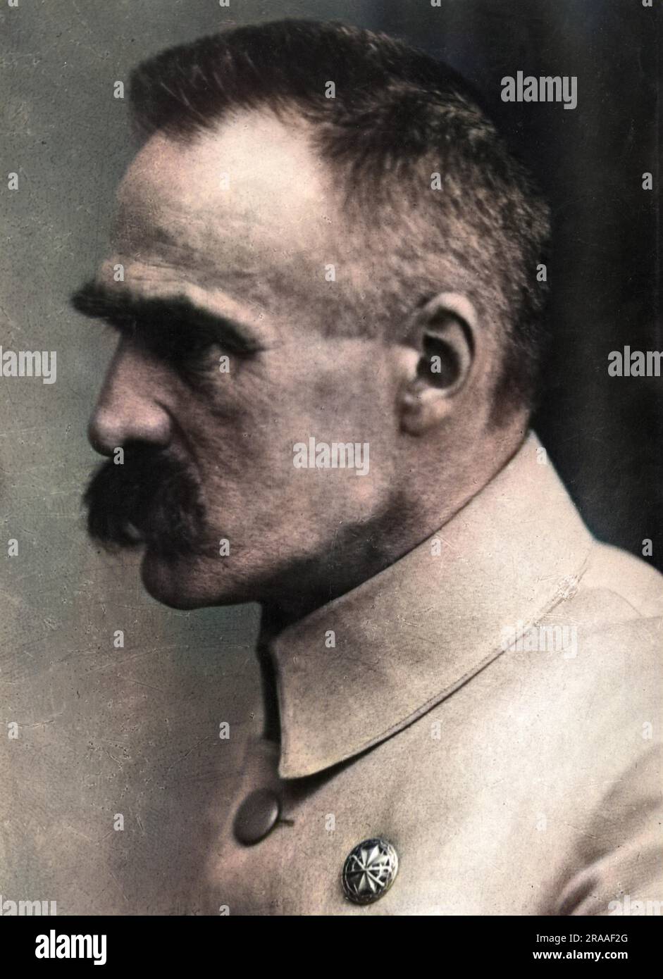 Marshal Jozef Klemens Pilsudski (1867-1935), Polish statesman in various roles from 1918 until his death.     Date: circa 1914-1918 Stock Photo