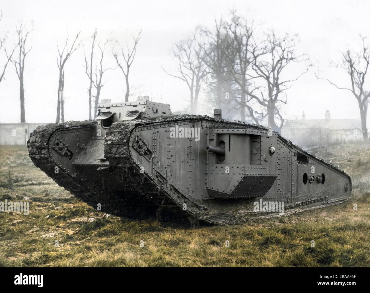 WW1 1918 France photo postcard English Mark IV tank, Champagne region WW1 1918 France photo postcard English Mark IV tank, Champagne region
