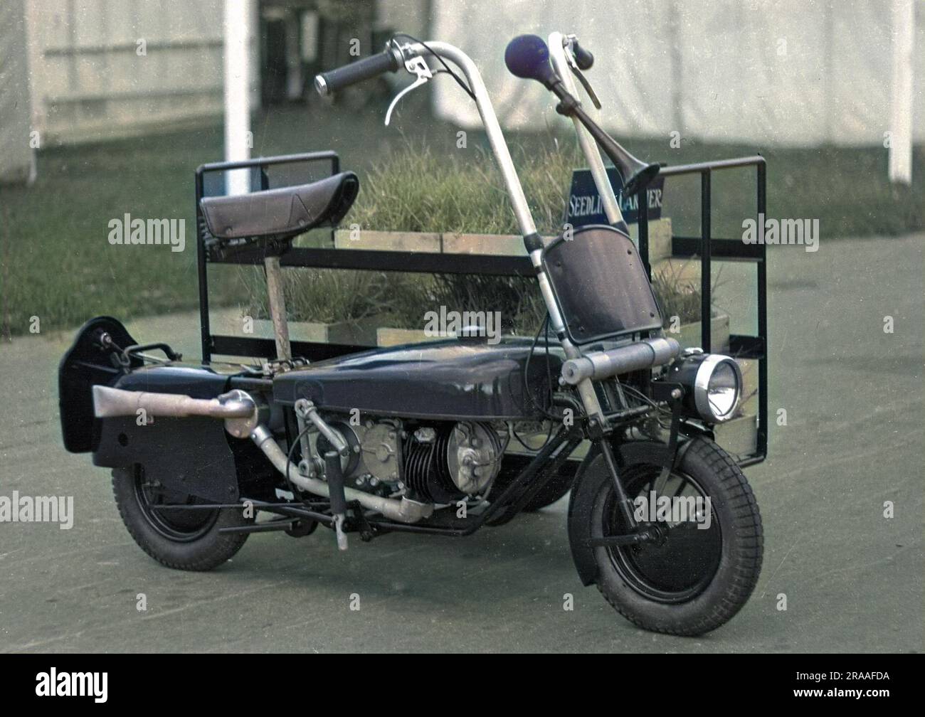 A motorcycle with a saddle and long handlebars Stock Photo Alamy