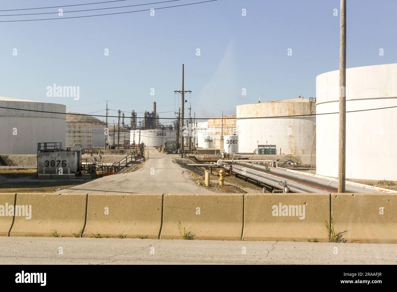 Steel Mills & Transmission Towers near Gary, Indiana Stock Photo Alamy