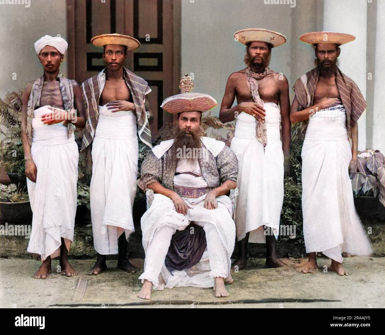 Native Chiefs, Ceylon (Sri Lanka). Date: circa 1890s Stock Photo - Alamy