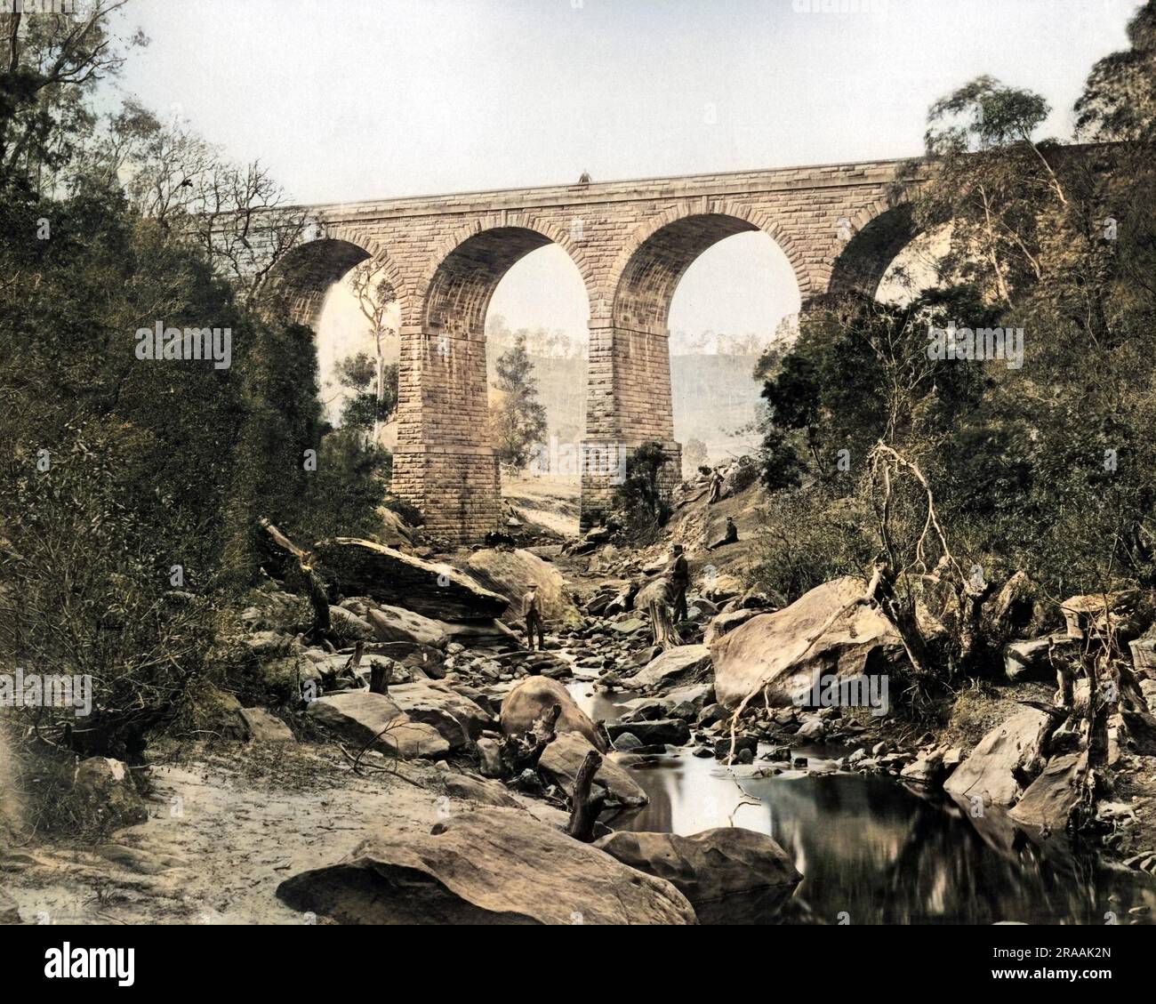 Picton Railway Viaduct, New South Wales, Australia.     Date: circa 1890s Stock Photo