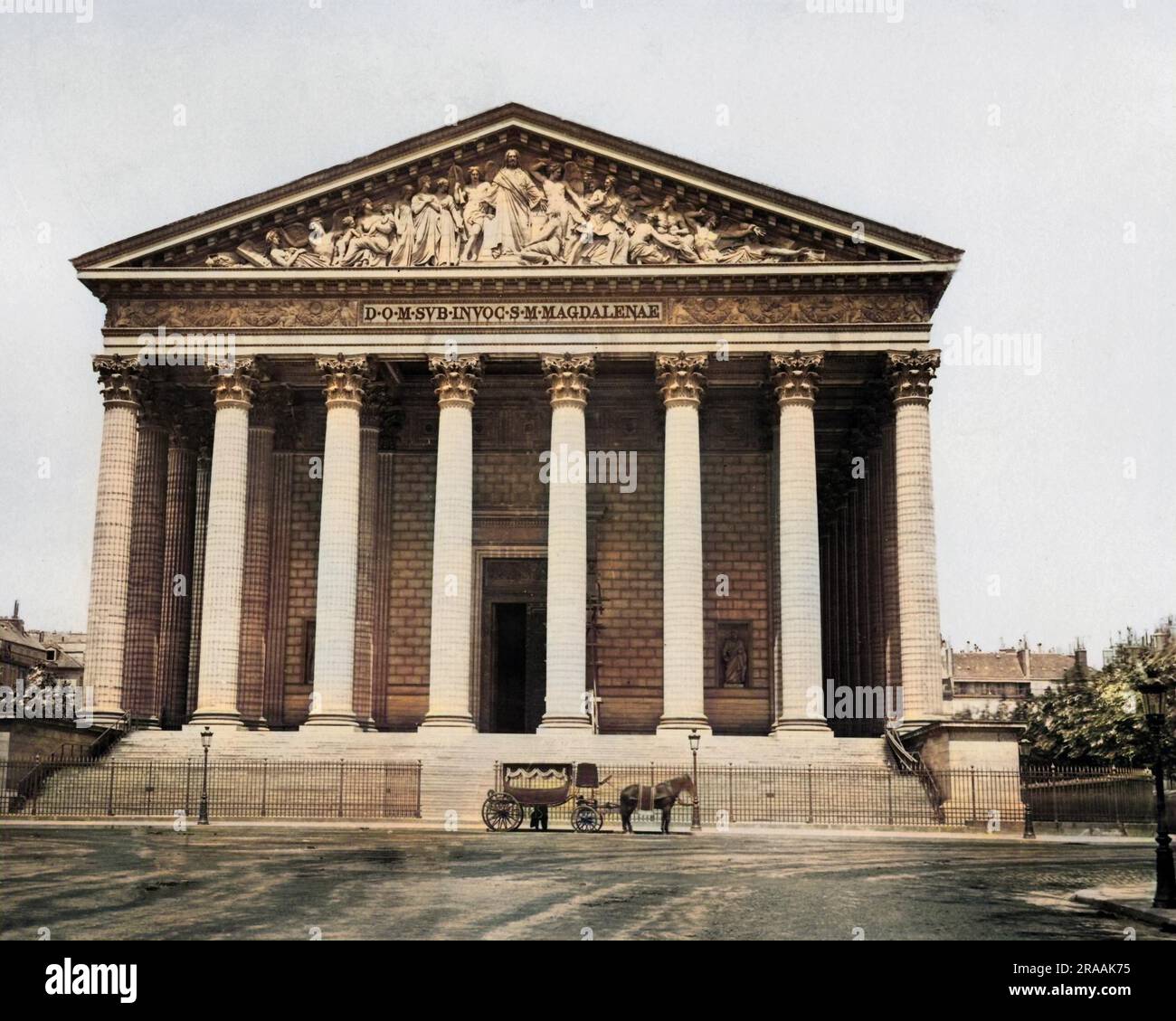 Eglise de la Madeleine, Paris, France.     Date: late 19th century Stock Photo