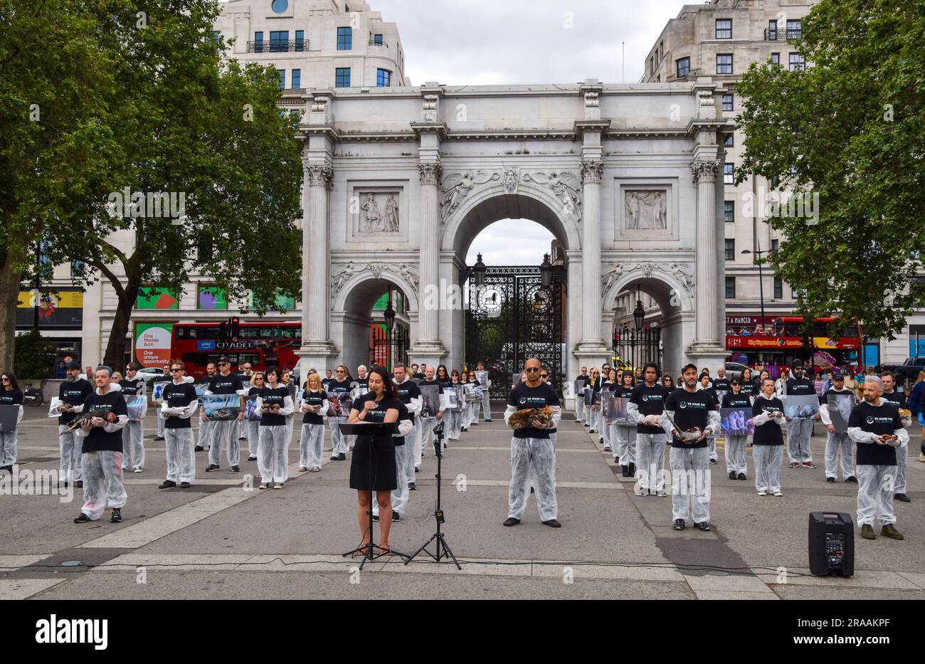 London UK 2nd July 2023 Animal Rights Activists From The Group We animal-awareness-track2training
