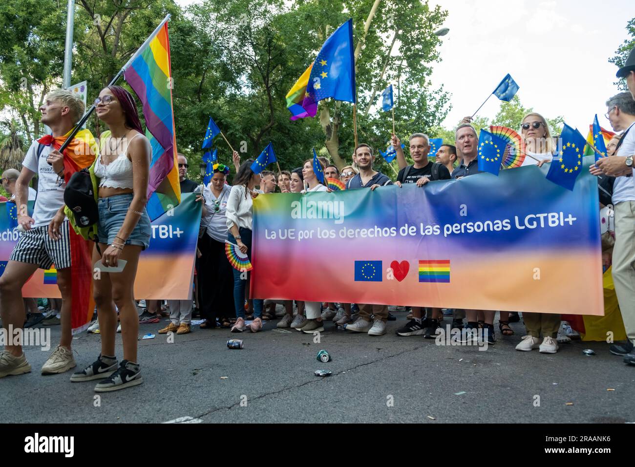 2023 07 01 Madrid, Spain. Pride Parade, This is the climax of the ...