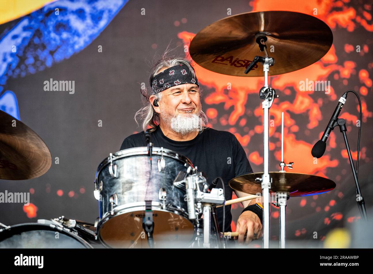 Oslo, Norway. 22nd, June 2023. The American rock band Clutch performs a  live concert during the Norwegian music festival Tons of Rock 2023 in Oslo.  Here drummer Jean-Paul Gaster is seen live